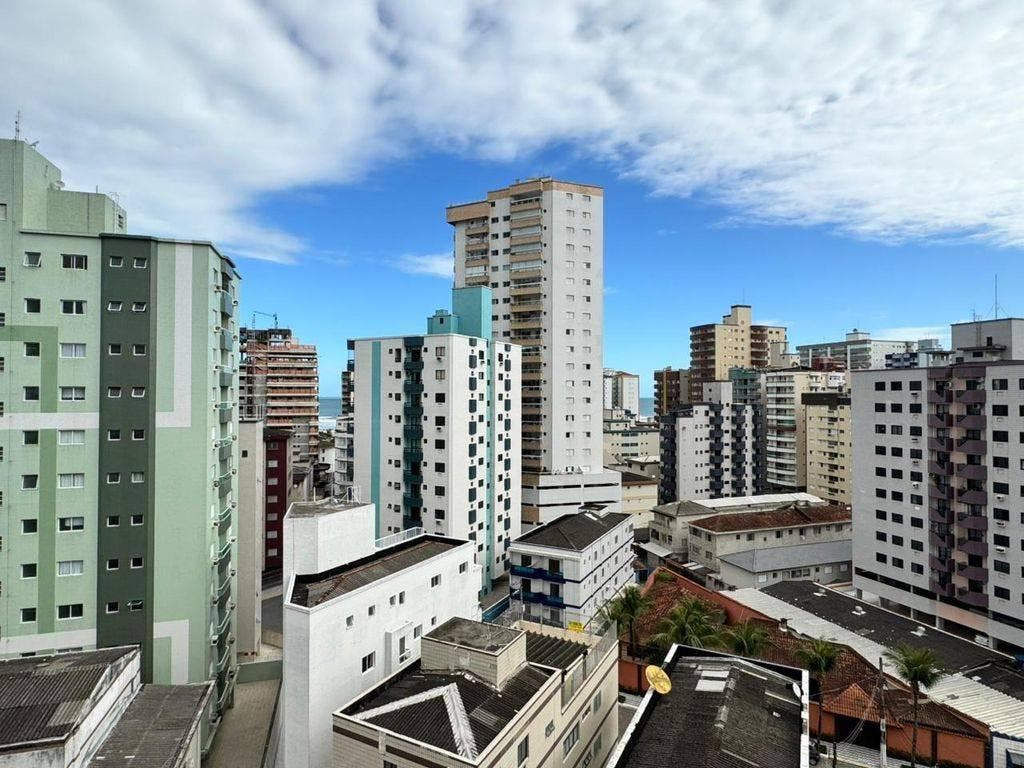 Apartamento 2 dormitórios com sacada Próximo à Feirinha da Guilhermina e ao mar - Apartamento em Guilhermina, Praia Grande - à venda - CONTEMPLAR IMÓVEIS LTDA