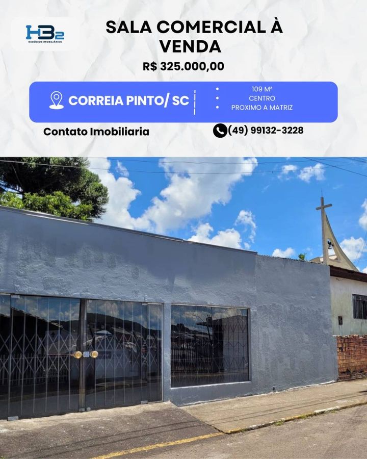 SALA COMERCIAL - Salas Comerciais em Centro, Correia Pinto - à venda - HB2 NEGOCIOS IMOBILIARIOS LTDA