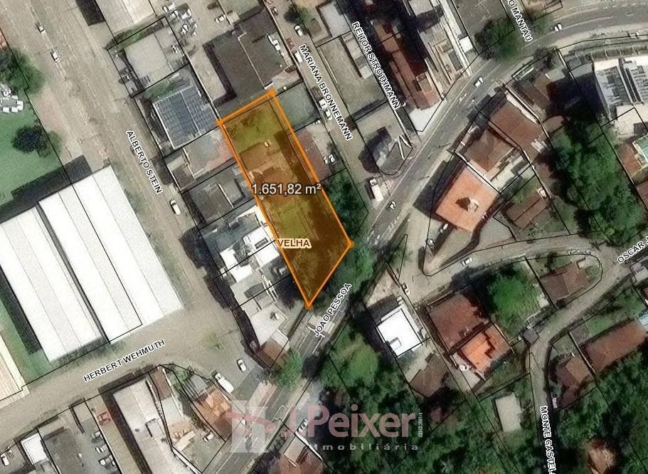 Terreno a venda com 1.652,00 m² a 100 metros da Vila Germânica - Blumenau -SC - Lote/Terreno em Velha, Blumenau - à venda - JPeixer Imobiliária Ltda