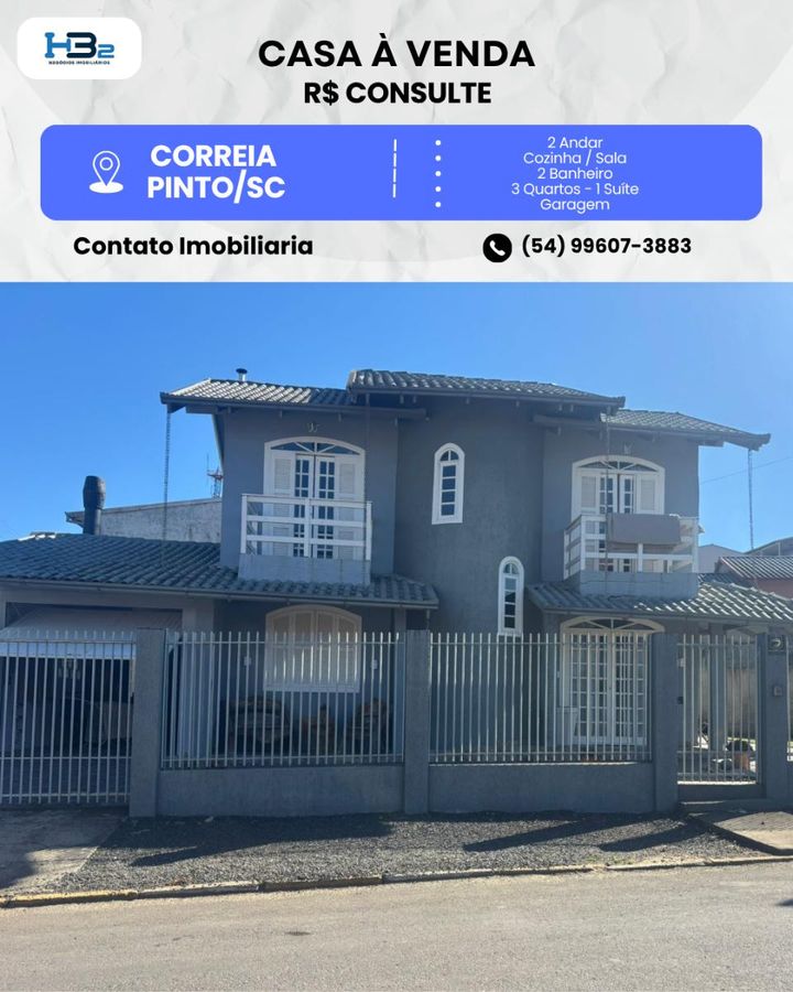 CASA À VENDA CENTRO CORREIA PINTO SC - Casa em Centro, Correia Pinto - à venda - HB2 NEGOCIOS IMOBILIARIOS LTDA