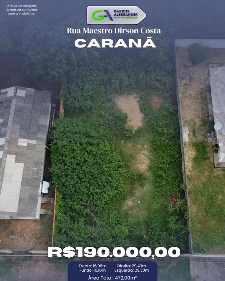 Terreno, Jardim Caranã - Boa Vista - Lote/Terreno em Jardim Caranã, Boa Vista - à venda - ALESSANDER E BATISTA IMÓVEIS RR LTDA - ME