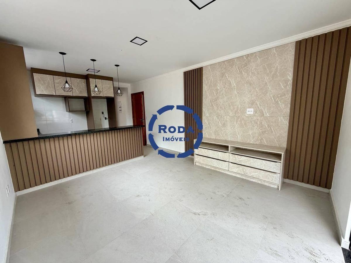 CASA SOBREPOSTA ALTA NO MARAPÉ | 2 DORMITÓRIOS | 1 SUÍTE | VARANDA GOURMET COM CHURRASQUEIRA E PIA | 1 VAGA | MóVEIS PLANEJADOS - Casa em Marapé, Santos - à venda - A.AYRES IMÓVEIS LTDA