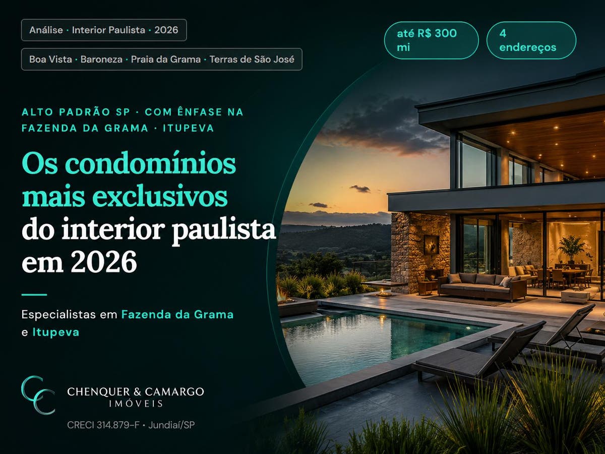 Os Condomínios mais alto padrão de SP: Boa Vista, Baroneza, Fazenda da Grama e Terras de São José