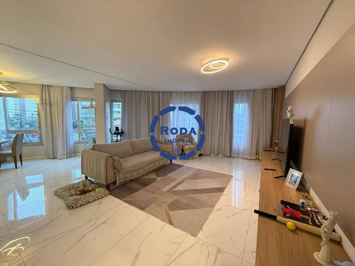 Comprar apartamento amplo a 1 quadra do mar com 164 m2 e 3 quartos - Apartamento em Gonzaga, Santos - à venda - A.AYRES IMÓVEIS LTDA