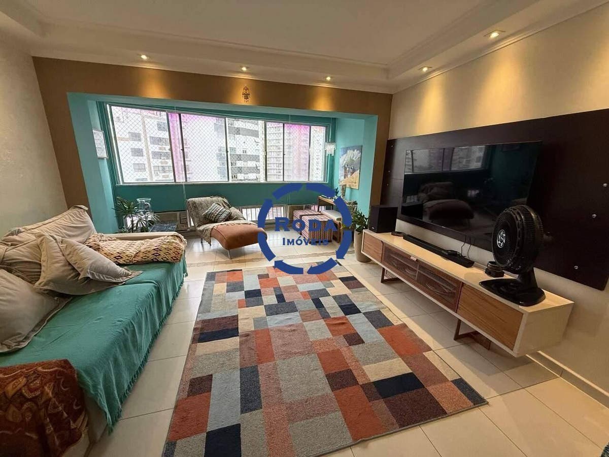Apartamento amplo com 3 dormitórios, 2 suítes e planejados no Gonzaga - Apartamento em Gonzaga, Santos - à venda - A.AYRES IMÓVEIS LTDA