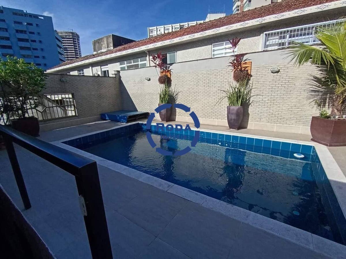 Excelente Casa Sobreposta Alta 4 Suítes | 3 Vagas | Piscina | 277m² | Ponta da Praia-Santos-SP - Casa em Ponta da Praia, Santos - à venda - A.AYRES IMÓVEIS LTDA