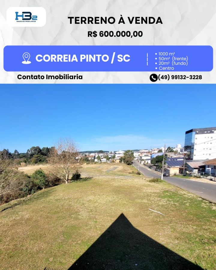TERRENO À VENDA - Lote/Terreno em Centro, Correia Pinto - à venda - HB2 NEGOCIOS IMOBILIARIOS LTDA