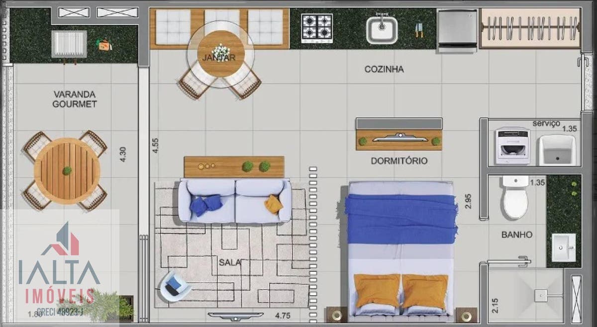 Studio moderno à venda – Excelente oportunidade para morar ou investir em Ubatuba! - Apartamento em Itaguá, Ubatuba - à venda - IALTA IMOVEIS LTDA