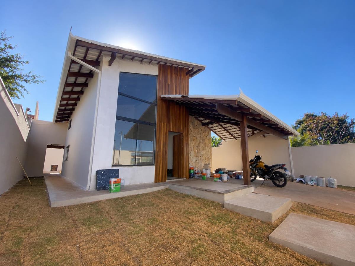 Casa Nova 3 Quartos com Suíte, Piscina e Espaço Gourmet no Fernão Dias em Igarapé - Casa em Fernão Dias, Igarapé - à venda - Via M Empreendimentos Imobiliários Ltda