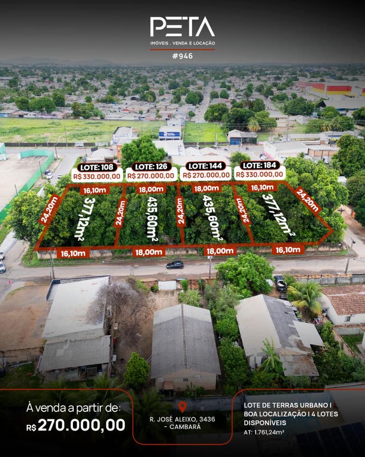 Lote/Terreno à Venda, Cambará - Boa Vista - Lote/Terreno em Cambará, Boa Vista - à venda - PETA SERVICOS IMOBILIARIOS LTDA