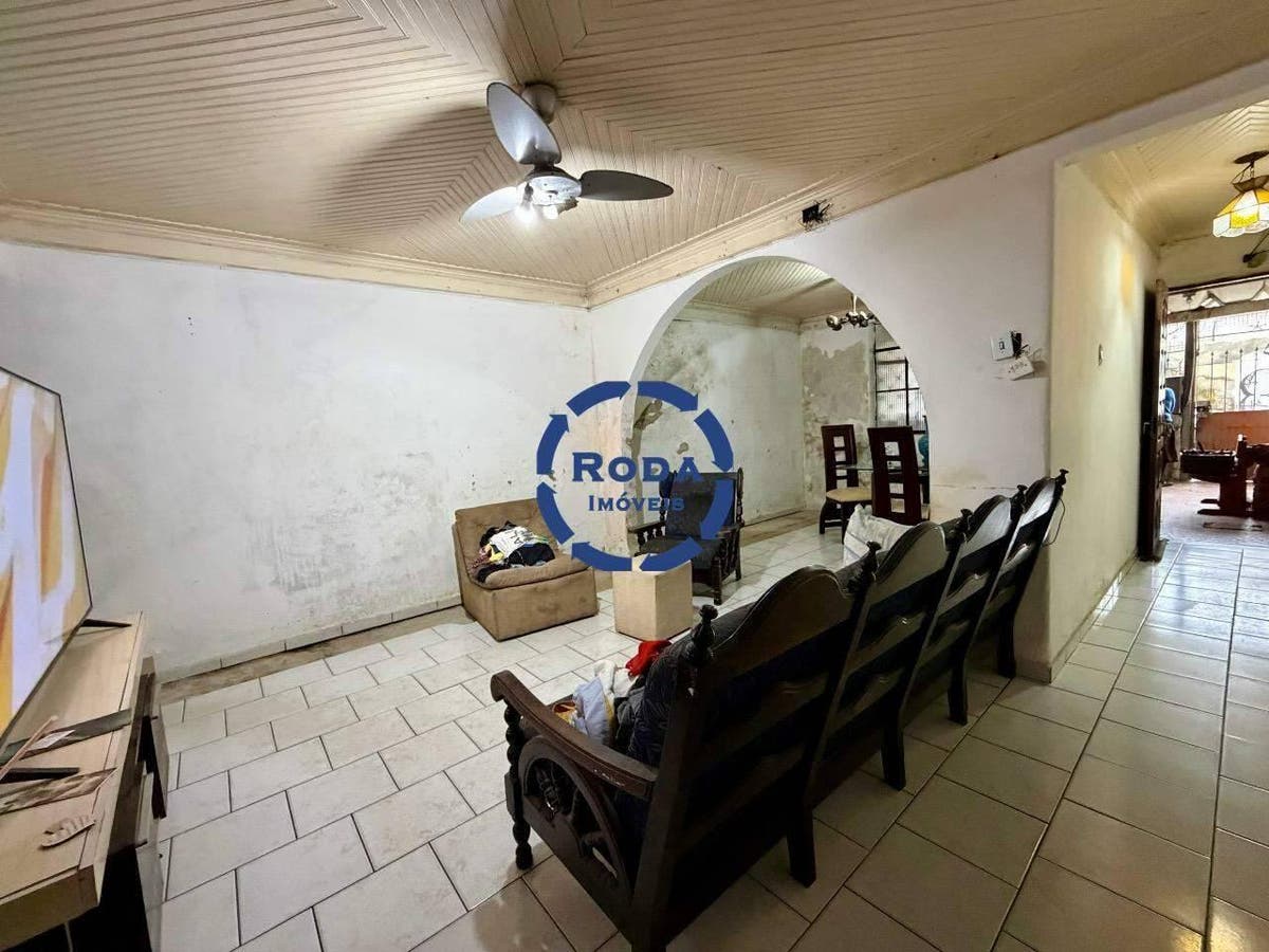SOBRADO AMPLO | 3 DORMITÓRIOS | 1 SUÍTE | 3 BANHEIROS | EDÍCULA | GARAGEM COBERTA - Casa Geminada em Macuco, Santos - à venda - A.AYRES IMÓVEIS LTDA