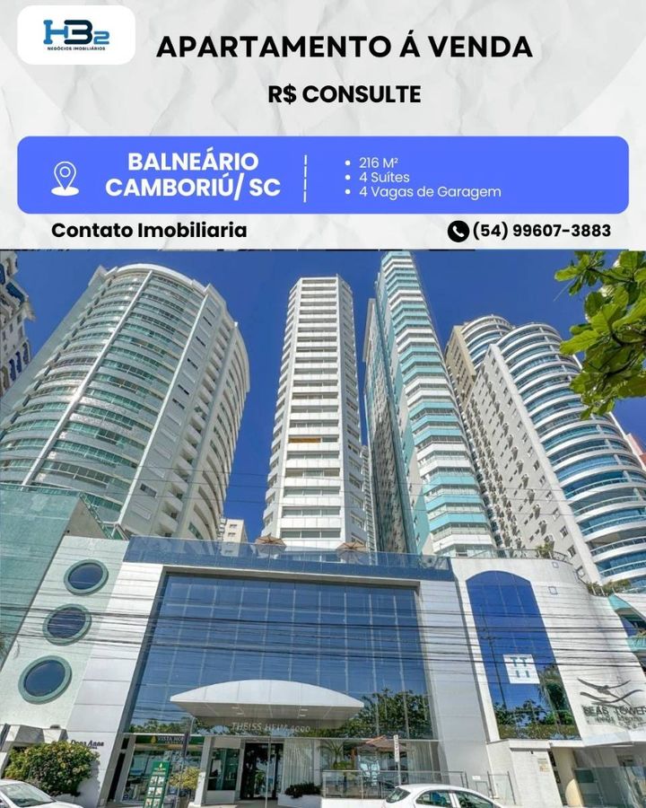 EDIFÍCIO THEISS HEIM RESIDENCE-BLOCO DOM AUGUSTUS - Apartamento em Centro, Balneário Camboriú - à venda - HB2 NEGOCIOS IMOBILIARIOS LTDA