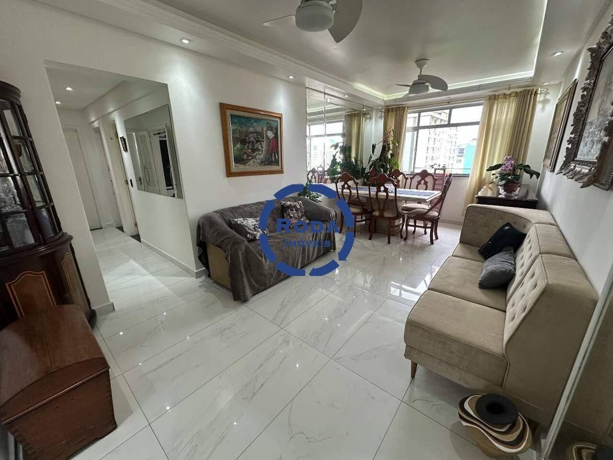Apartamento com 2 dormitórios, varanda e vaga no Boqueirão - Apartamento em Boqueirão, Santos - à venda - A.AYRES IMÓVEIS LTDA