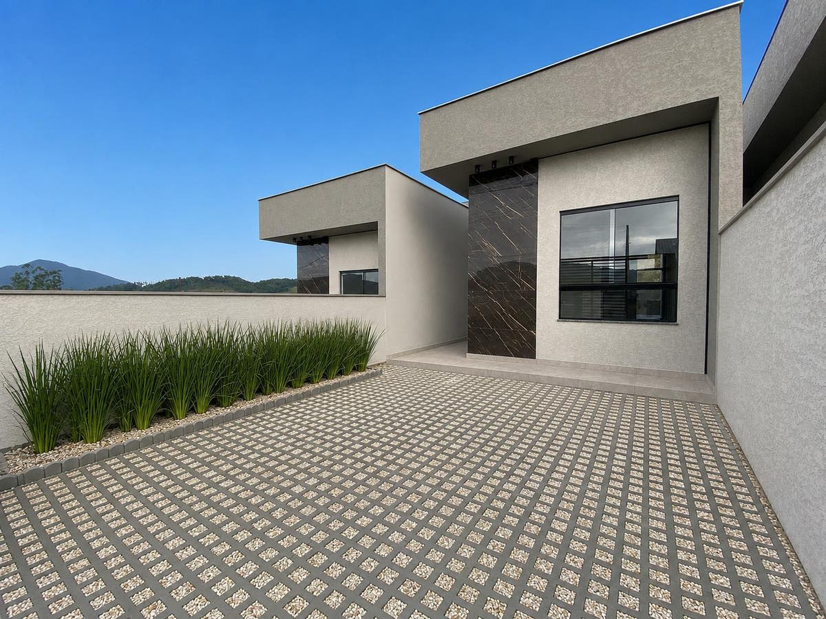 Geminado Térreo | Três Rios do Norte | 2 quartos (1 suíte) | 80m² - Casa Geminada em Três Rios do Norte, Jaraguá do Sul - à venda - MACROimoveis.com