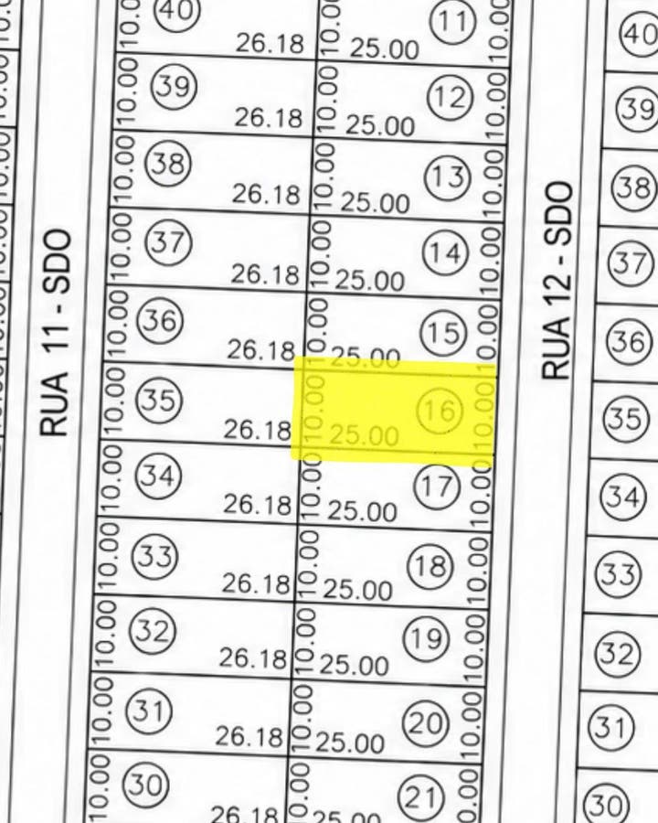 Terreno 250 m² – Lote 16, Quadra P – Morada dos Ventos II - Lote/Terreno - à venda - FIEL IMOVEIS & INVESTIMENTOS LTDA