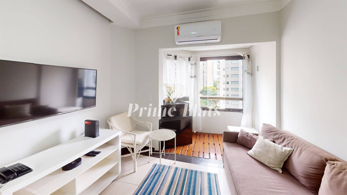 Flat disponível para locação no Royal Ibirapuera Park, com 42m², 1 dormitório e 1 vaga - Flat em Vila Mariana, São Paulo - para locação - Prime Flats Negócios Imobiliários