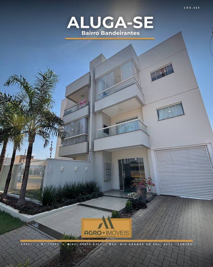 #665 ALUGA-SE OU VENDE-SE APARTAMENTO - LUCAS DO RIO VERDE - Apartamento em Bandeirantes, Lucas do Rio Verde - à venda - AGRO+IMÓVEIS NEGÓCIOS IMOBILIÁRIOS LTDA