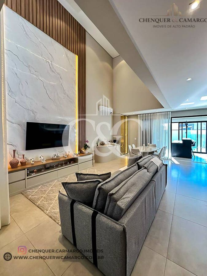 Casa porteira fechada à venda no Reserva Ermida Jundiaí, 237m², 3 suítes e automatizada - Casa de Condomínio em Jardim Ermida I, Jundiaí - à venda - Chenquer & Camargo Imóveis