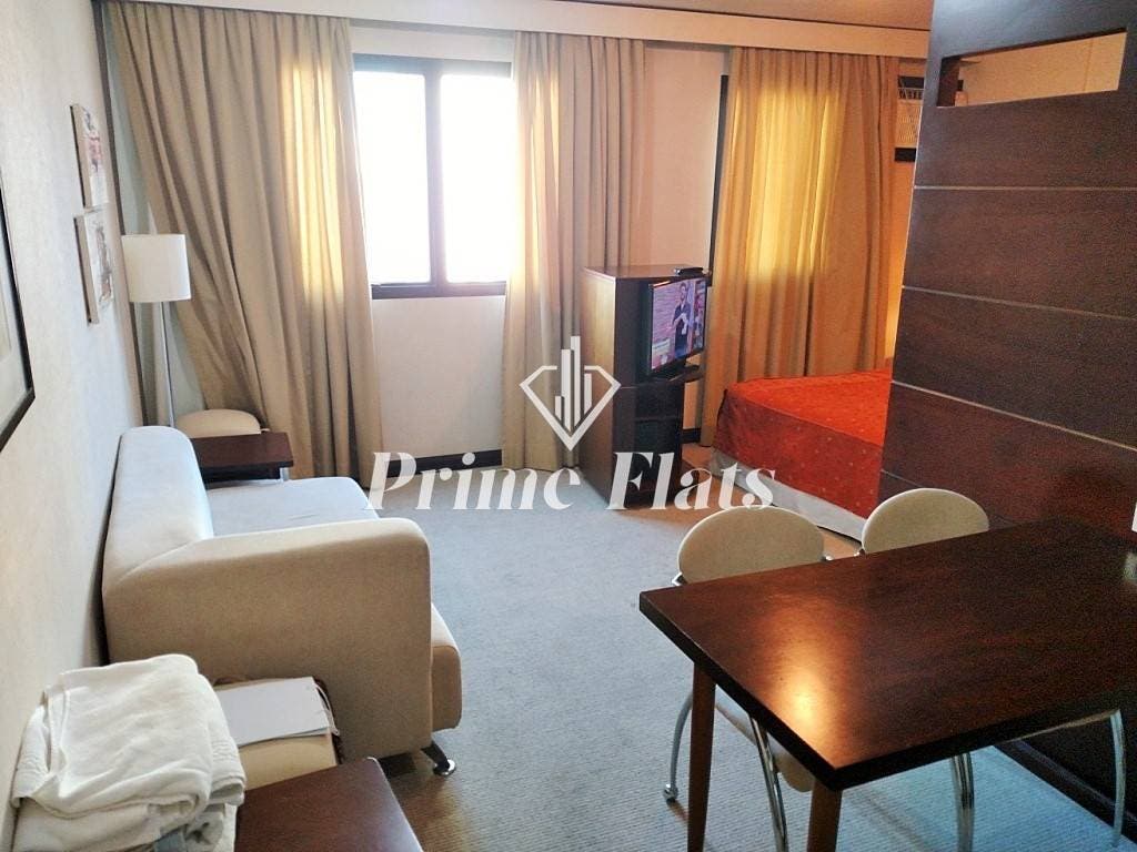 Flat à venda no Transamérica Executive Chácara Santo Antônio, com 28m², 1 dormitório e 1 vaga - Flat/Loft/Estúdio em Chácara Santo Antônio (Zona Sul), São Paulo - à venda - Prime Flats Negócios Imobiliários