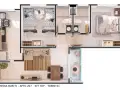 Planta baixa - 706 Sul Resd. Palmeira Buriti 2/4 - Apartamento em Plano Diretor Sul, Palmas - para locação - ALUGAR ADMINISTRAÇÃO DE IMÓVEIS