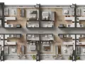 Planta baixa - Apartamento diferenciado à venda, 1 quarto, NF Pulse, Bairro Centro, Itajaí-SC - Apartamento em Centro, Itajaí - à venda - I3 CORRETORES ASSOCIADOS S/S
