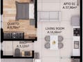 Planta baixa - APARTAMENTO STUDIO SAGUAÇU - Apartamento em Saguaçu, Joinville - à venda - Attenda Imóveis