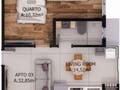 Planta baixa - APARTAMENTO STUDIO SAGUAÇU - Apartamento em Saguaçu, Joinville - à venda - Attenda Imóveis