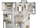 Planta baixa - Apartamento novo com 96m², 03 quartos, 100 metros da praia no litoral de SC! Venha investir em Itapoá! - Apartamento em Rainha do Mar, Itapoá - à venda - SBGLOBAL Imobiliária
