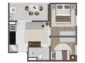 Planta baixa - Mundo Apto Estação Borba Gato - Apartamento em Chácara Santo Antônio (Zona Sul), São Paulo - à venda - Bem Imóvel