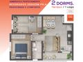 Planta baixa - The Way Condomínio Clube | Construtora Lacotisse | Pronto para morar | 42 metros | 02 dormitórios | varanda | 01 vaga - Apartamento em Jaguaribe, Osasco - à venda - SEGUNDO IMÓVEL
