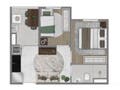 Planta baixa - Mundo Apto Estação Borba Gato - Apartamento em Chácara Santo Antônio (Zona Sul), São Paulo - à venda - Bem Imóvel