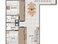 Planta baixa - Apartamento com 01 ou 02 dormitórios à venda - Praia Grande, Ubatuba/SP - Apartamento em Praia Grande, Ubatuba - à venda - Extensão Imobiliária