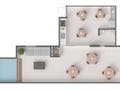 Planta baixa - RESIDENCIAL SANTIS | 1 SUÍTE + 1 DORMITÓRIO - Apartamento em Costa e Silva, Joinville - à venda - Attenda Imóveis