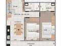 Planta baixa - Apartamento com 01 ou 02 dormitórios à venda - Praia Grande, Ubatuba/SP - Apartamento em Praia Grande, Ubatuba - à venda - Extensão Imobiliária