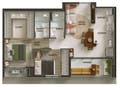 Planta baixa - Apartamento Hype Ricardo Paranhos - Apartamento em Setor Marista, Goiânia - à venda - Correia Imóveis