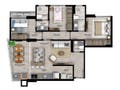 Planta baixa - Dom Parque Flamboyant - Apartamento em Jardim Goiás, Goiânia - à venda - Correia Imóveis