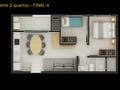 Planta baixa - Bloco II do Residencial Ouro Preto, Localizado Próximo Ao Centro Comercial em Itapoá-Sc - Apartamento em Centro, Itapoá - à venda - SBGLOBAL Imobiliária