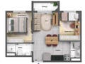 Planta baixa - Cidade Villa Lobos Tenor - Cury Sp - Apartamento em Jaguaré, São Paulo - à venda - Bem Imóvel
