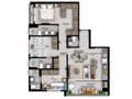 Planta baixa - Lux Oeste - Apartamento em Setor Oeste, Goiânia - à venda - Correia Imóveis