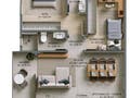 Planta do apartamento 61,79m²