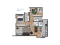 Planta baixa - Apartamento 2 Quartos Vila Marlene Jundiaí com 2 Suítes e 1 Vaga - Apartamento em Vila Marlene, Jundiaí - à venda - Entry Imob