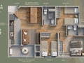 Planta baixa - Suíte + 1 e Suíte + 2 Itajuba - Apartamento em Itajuba, Barra Velha - à venda - Attenda Imóveis
