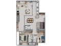 Planta baixa - 1 Suíte + 2 Anita Garibaldi - Apartamento em Anita Garibaldi, Joinville - à venda - Attenda Imóveis