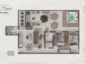 Planta baixa - Apartamentos Modernos com 2 Suítes ou 1 Suíte + 2 Demi-Suítes no Anita Garibaldi – Rosskamp Residence - Apartamento em Anita Garibaldi, Joinville - à venda - PORTO RICO IMOVEIS LTDA