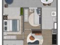 Planta baixa - Mundo Apto Estação Borba Gato - Apartamento em Chácara Santo Antônio (Zona Sul), São Paulo - à venda - Bem Imóvel