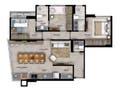 Planta baixa - Dom Parque Flamboyant - Apartamento em Jardim Goiás, Goiânia - à venda - Correia Imóveis