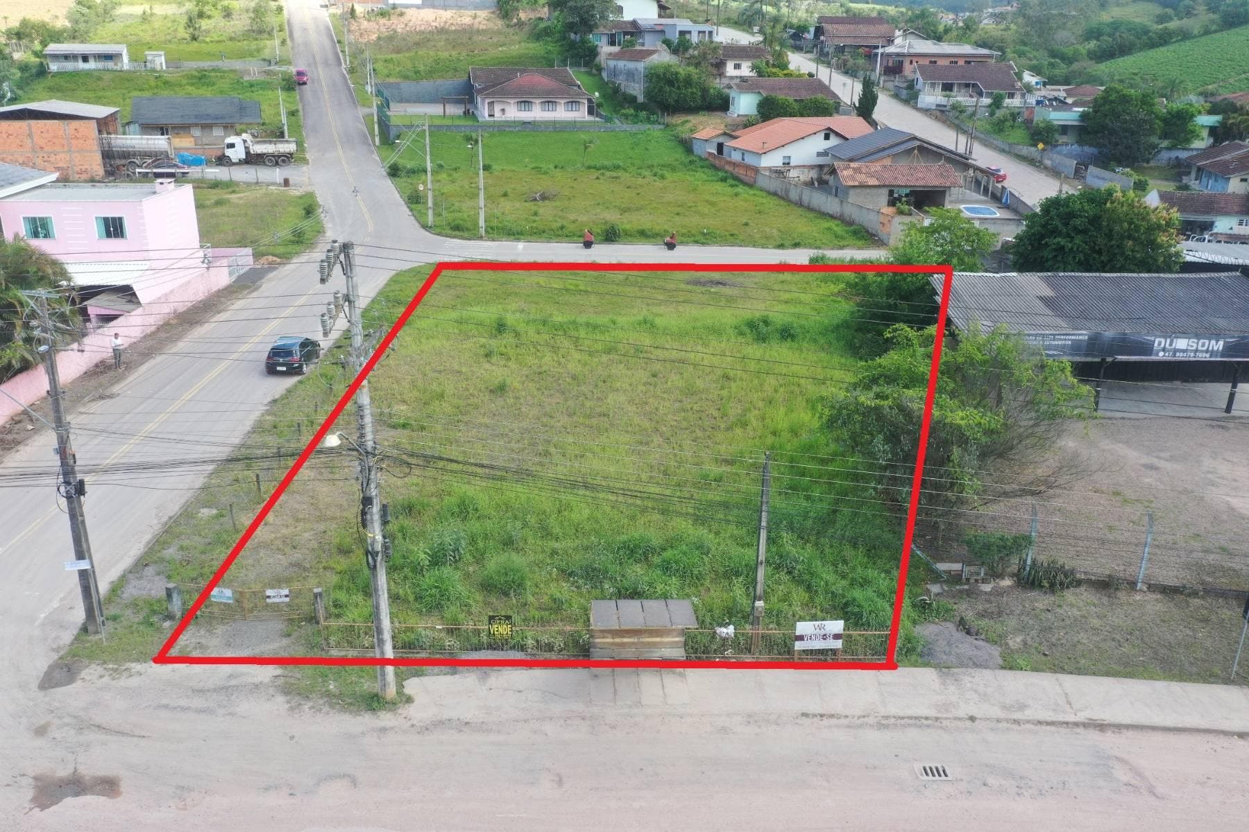 Terreno Urbano - Venda - 1085m2 - Plano - Esquina - Rodovia SC-350 - Rua Waldir Marchi - Rua Micheli Luis Marchi - Rodovia das Primaveras - Lauretino - Terreno/Lote Urbano em Rodovia das Primaveras, Laurentino - à venda - Cifra Imóveis e Empreendimentos Imobiliários