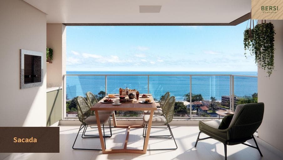 Apartamento vista mar com 2 dormitórios à venda no Ed. Bersi Home Club em Penha - Apartamento em Penha - à venda - Desc Imóveis
