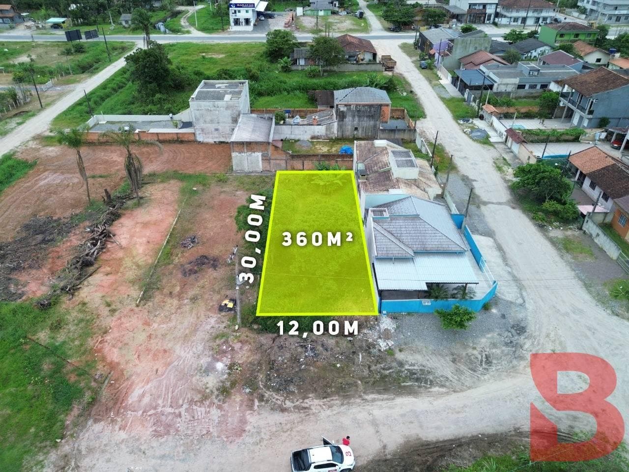 OPÇÃO DE TERRENO COM 360 M² NA BARRA DO SAI, 950 METROS DO MAR - Lote/Terreno em Barra do Sai, Itapoá - à venda - BESEN IMOBILIÁRIA LTDA
