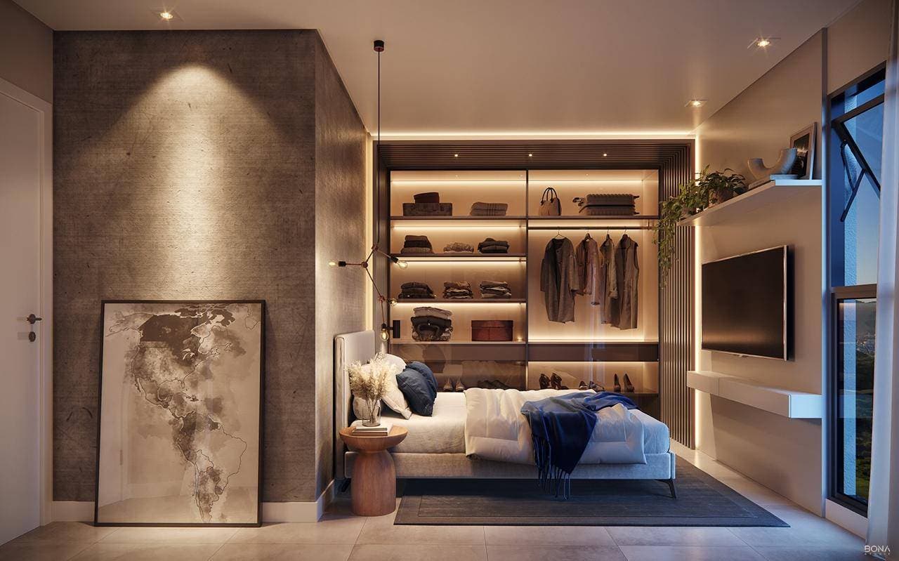 Na planta - Apartamento à venda no Riverside Residence em Camboriú - Apartamento em São Francisco de Assis, Camboriú - à venda - Desc Imóveis